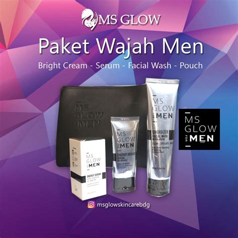 Jual Paket Wajah Ms Glow For Men Facial Wash Men Cream Men Serum