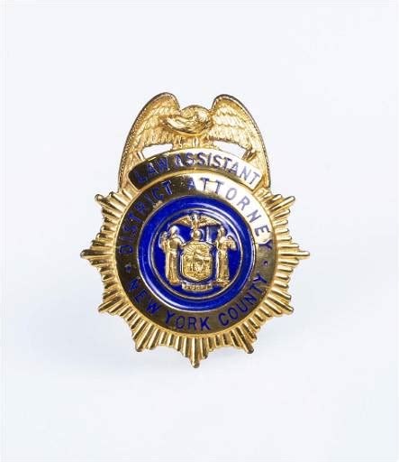 New York Law Assistant District Attorney Badge (1940"s)