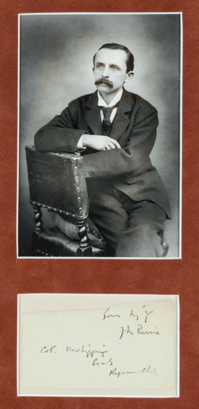 #8977: SIGNATURE OF PETER PAN CREATOR, AUTHOR J.M. BARRIE