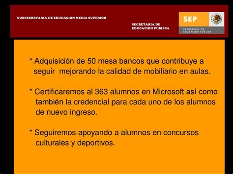 Subsecretaria De Educacion Media Superior Ppt Descargar