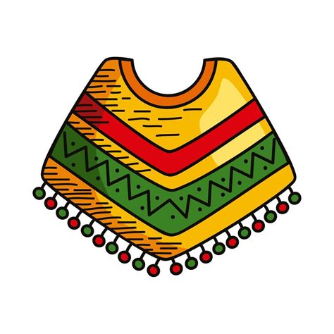 Mexican Poncho Accessory Vector Art At Vecteezy