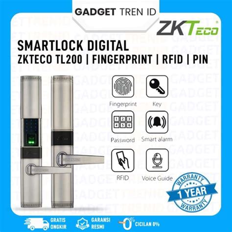 Jual Smartlock Fingerprint ZKTeco TL200 Kunci Pintu Akses Pintu PIN