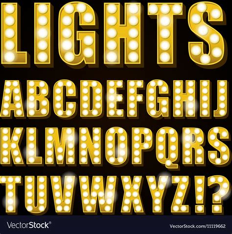 Yellow neon lamp letters font show casino Vector Image