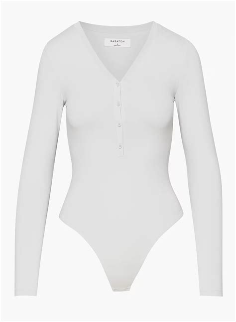 Babaton Contour Henley Longsleeve Bodysuit Aritzia Us