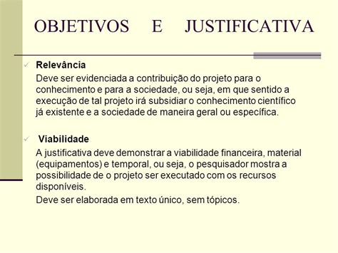 Exemplo De Justificativa Do Projeto De Pesquisa V Rios Exemplos