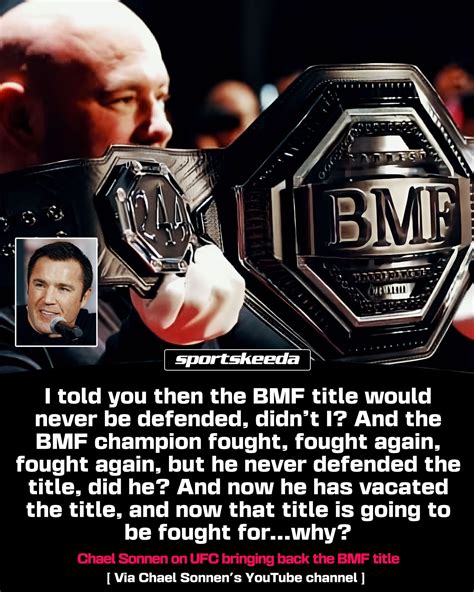 Sportskeeda Combat - Chael Sonnen is not sold on the return of BMF belt