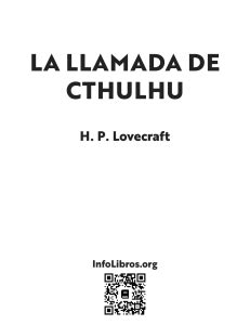 H P Lovecraft La Llamada De Cthulhu