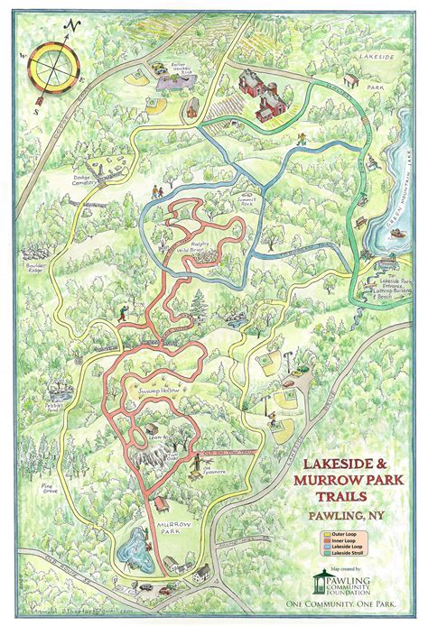 Pawling Community Foundation | Lakeside and Murrow Park Trail Map