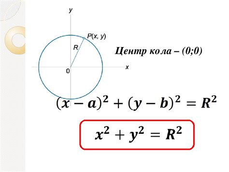 Презентація до уроку геометрії 9 клас "Рівняння кола"