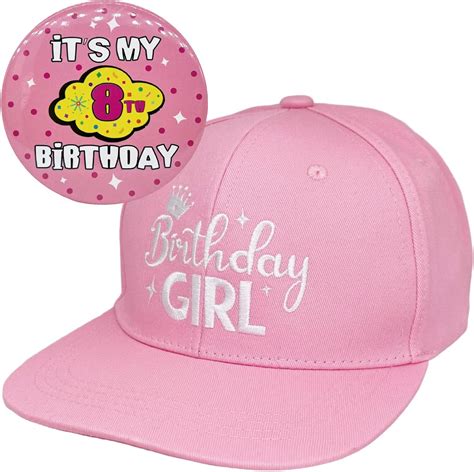 Happy 8th Birthday Girl 8th Birthday Hat Pink For Girls