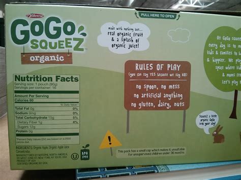 Gogo Squeez Applesauce Nutrition Label - Nutrition Ftempo