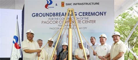 pagcor breaks ground  corporate center  pasay city