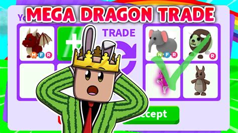 Trading Mega Neon Dragon In Adopt Me Roblox Youtube