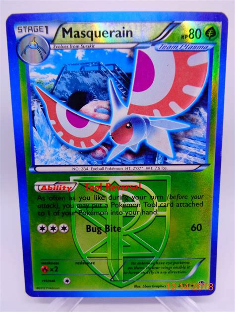 Masquerain holo 2/101 Plasma Blast Set Rare Reverse HoloFoil Pokemon ...