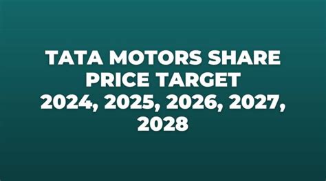 Tata Motors Share Price Target 2025 2026 2027 2028