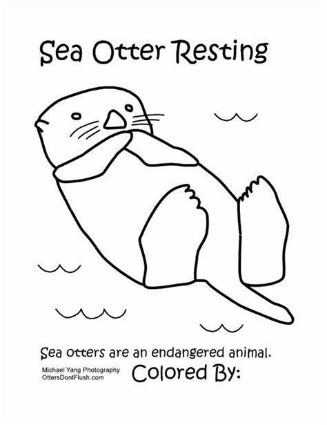 Sea Otter Coloring Pages - Coloring Home