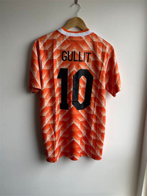 Netherlands Holland Retro Home Football Shirt Gullit Etsy