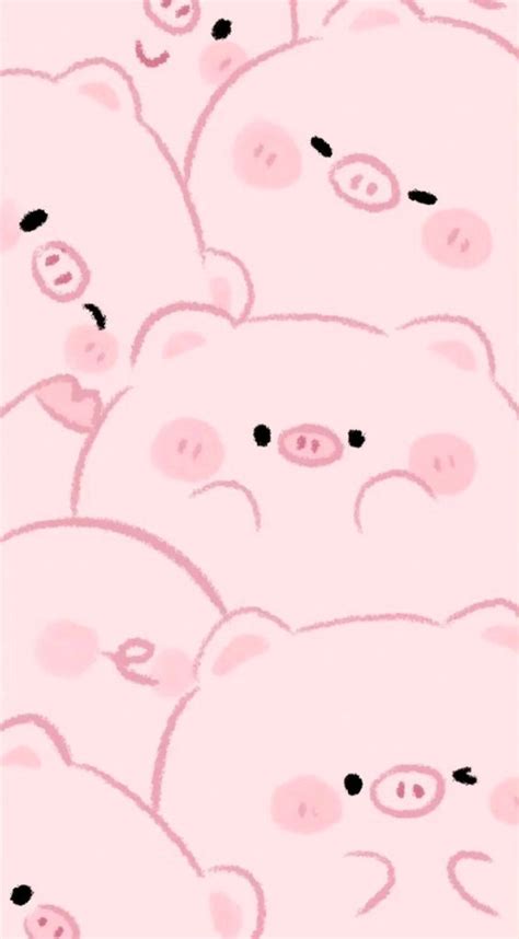 Cute Pink Pig Wallpaper | Cute iphone wallpaper tumblr, Cute drawings, Cute cartoon wallpapers