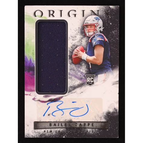 Bailey Zappe Panini Origins Jsy Au Rc Pristine Auction