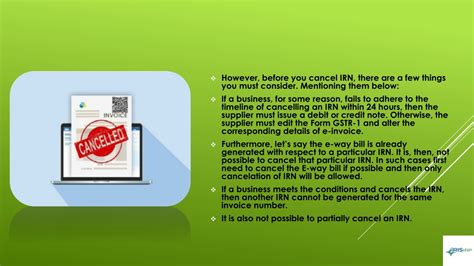 PPT IRN Cancellation All About E Invoice Cancellation In Details