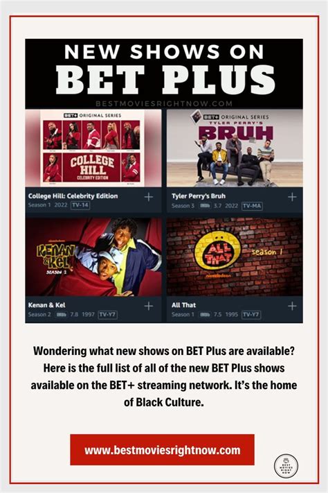 Complete List of New Shows on BET Plus | New shows, Shows, Black culture