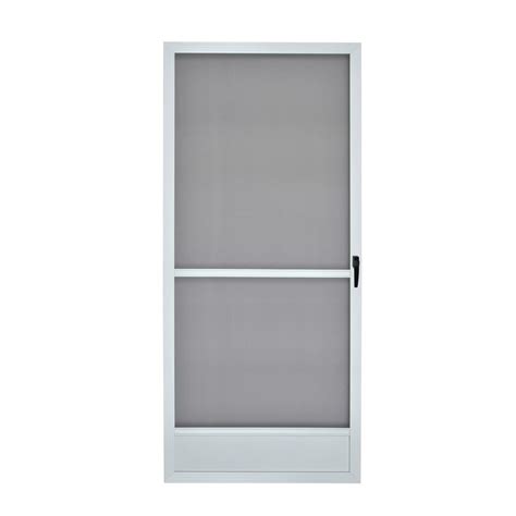 ReliaBilt White Aluminum Hinged Screen Door (Common: 36-in x 80-in ...