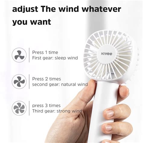 Jual Hot Kivee Kipas Angin Mini Portable Mah Speed Rechargeable Micro Usb Mini Fan
