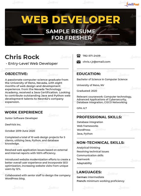 Web Designer Resume