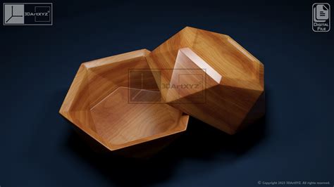 Fichier 3d Bol Hexagonal 2 Fichiers Cnc Pour Le Bois Stl・modèle