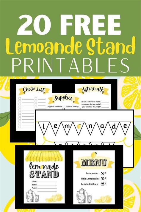 Free Lemonade Printables Printable Calendars At A Glance