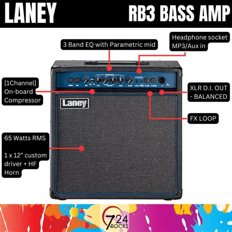 Laney Amplifier Laney Richter Rb3 Bass Guitar Combo Amp Laney Guitar