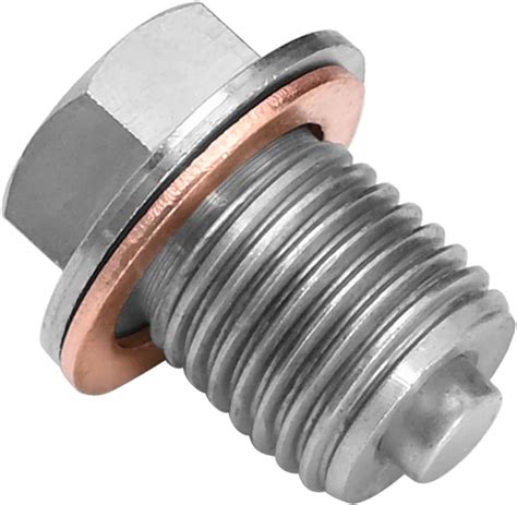 Cadufuelly M X Stainless Steel Magnetic Oil Drain Plug Bolt