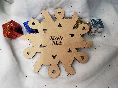 Fuck Cancer Ribbon With Heart Center Snowflakes Glowforge Laser Cut Files SVG DIGITAL FILE