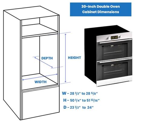 Double Oven Dimensions Standard Top Brand Sizes