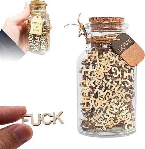 Fucks To Give Oz Jar Of Fucks Fuck Wooden Cutout Letter Piece Release Pressure Bad Mood Vent