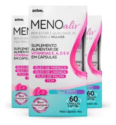 Kit Meno Aliv Zolve C Caixas De C Psulas Softgel Cada Frete Gr Tis