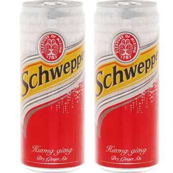 Schweppes Dry Ginger Ale soda hương gừng lon 320ml