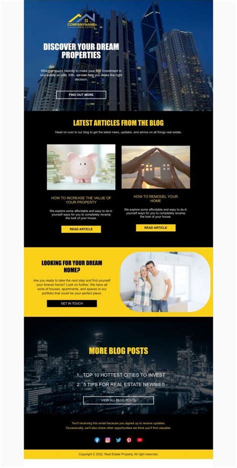 Newsletter Email Template Your Dream Home For Realtors Email