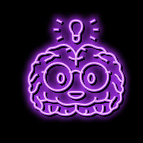 Smart Brain Human Neon Glow Icon Illustration 20377107 Vector Art At