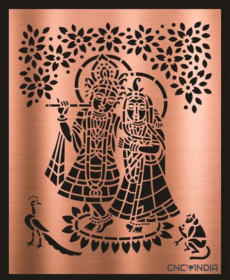 2dgod 1019 Shri Radha Krishna Vector Dxf Eps File Download Cnc India