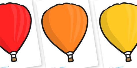 Editable Hot Air Balloons Plain Teacher Made