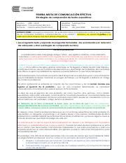 Pa De Comunicacion Efectiva E Y C Pdf Prueba Mixta De