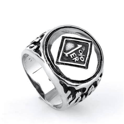 Anillo Retro de motorista para hombre joyería de acero inoxidable 316L