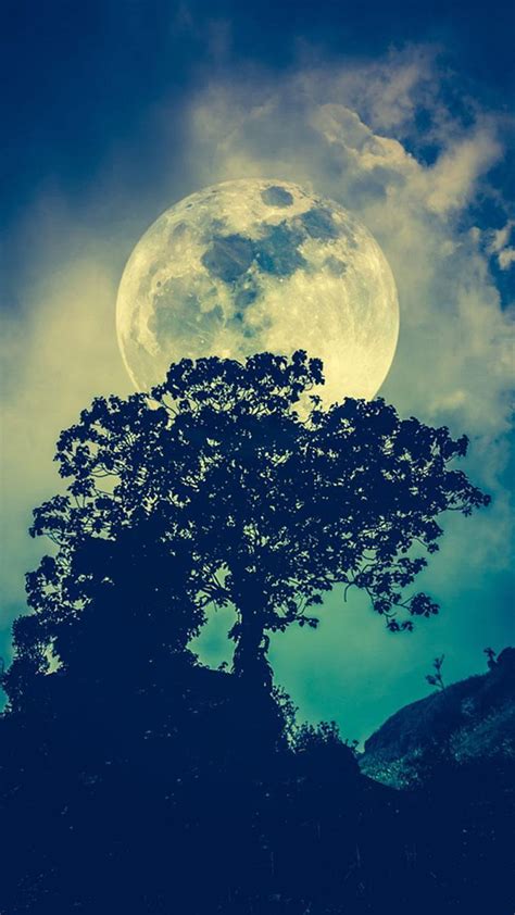 Moon For Android Android Moon Landscape Hd Phone Wallpaper Pxfuel