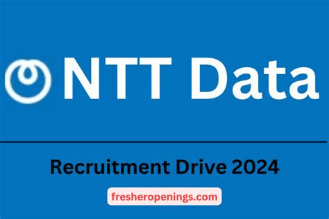 NTT Data Jobs Drive 2024 Hiring Freshers Salary Upto 9 LPA