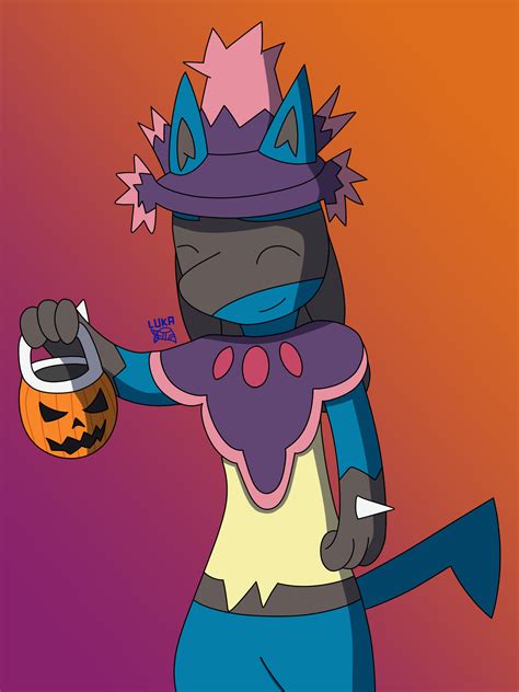 Artstation Halloween Lucario Dressed As Mismagius