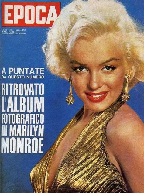 Marilyn Monroe On The Cover Of Epoca Magazine August 1963 Italy