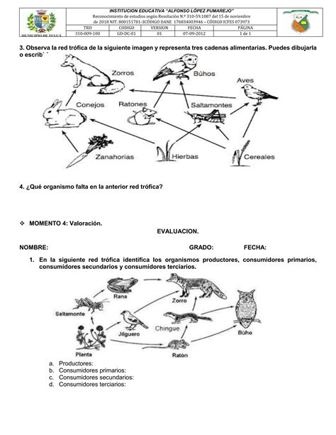 Ecosistemas Cadenas Troficas Y Alimenticias Pdf