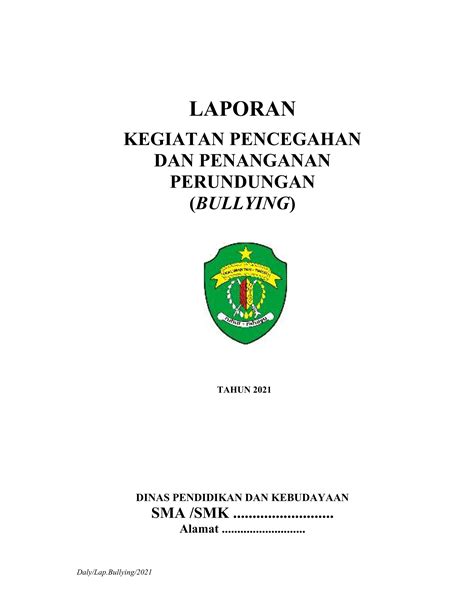 Laporan Kegiatan Pencegahan Perundungan Pdf