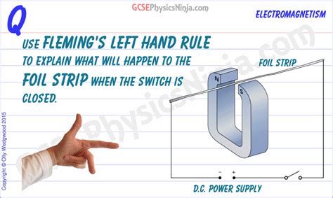 17. Fleming's left hand rule - GCSEPhysicsNinja.com